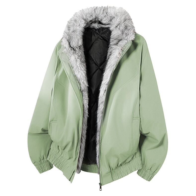 高品质冬季美式高街冬季重磅硬挺短款座山雕毛领棉衣男女加厚外套，男装棉衣，星座1402-1