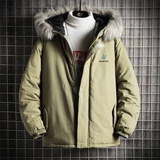 MM48116-P130冬季大毛领衣男士大码加厚袄男服网格挂拍，男装棉衣，电商A040A