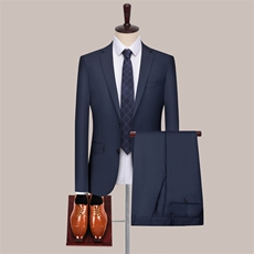 高品质商务休闲羊毛西服三件套套装，男装西服，电商D210