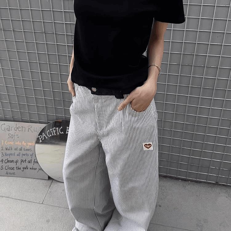 网图慎用现货条纹直筒裤休闲裤长裤A014-DY25315-P55,男装休闲裤,电商A014