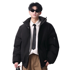 棉服男冬季新款港风宽松连帽棉衣MF9006-P90，男装棉衣，星座214-3