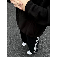 B221美式ins高街小众宽松三条杠运动牛仔裤LK23130-P60控78，男装牛仔裤，电商B221