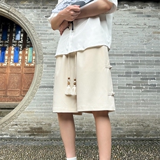 2024夏季新款外景大码风盘扣短裤M-5XHK24450-特P25，男装休闲裤，电商A022