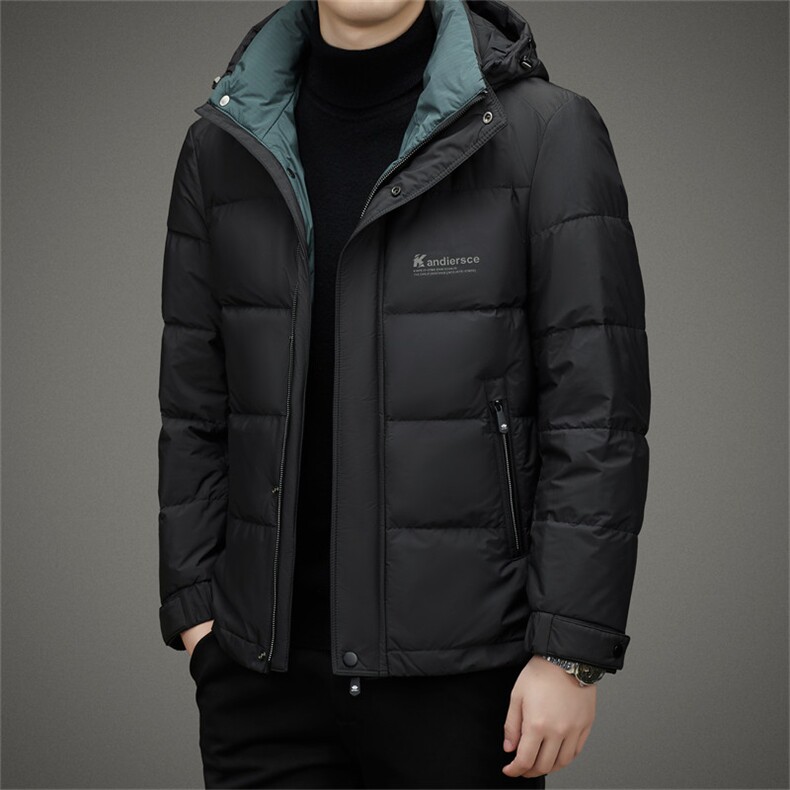 羽绒服男2023新款冬季中年男士商务休闲上衣厚款保暖白鸭绒外套,男装羽绒服,电商B212（原钱塘6029）