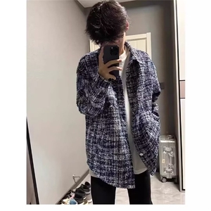 【有货】DWT80-P60粗花呢小香风衬衫男高级感秋季潮牌千鸟格外套图片