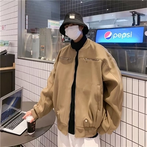 美式夹克男高街帅气拉链口袋棒球服2024秋冬新款ins外套W5329-P63图片
