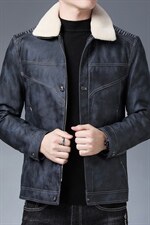 21冬季新款时尚羽绒服休闲宽松翻领外套男士90%白鸭绒ZG3316-P235图片