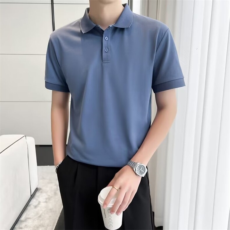 潮流短袖ins潮百搭简约纯色夏季2023POLO衫原宿日系男T601,男装T恤,星座1116A-2（原606A-1）