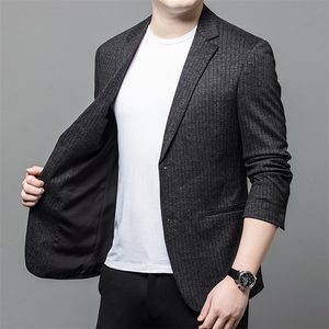 Y6617钱塘2020-2时尚休闲帅气中青年男士秋装薄款西服外套P145图片
