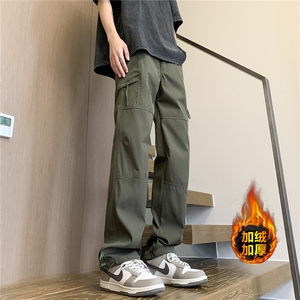 得物抖音加厚三防休闲裤男冲锋裤机能工装裤K10022-特P40绒55,直筒牛仔裤搭配什么上衣冬季图片