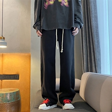 牛仔裤男韩版潮流高街帅气松紧腰2024春季新款ins长裤RK1154-P55，男装牛仔裤，星座412-2