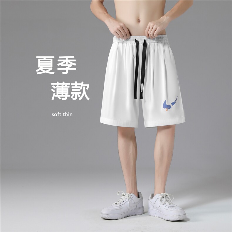 运动短裤男薄款外穿宽松五分裤2023夏季冰丝休闲裤DK01-特批25，男装休闲裤，星座718-1