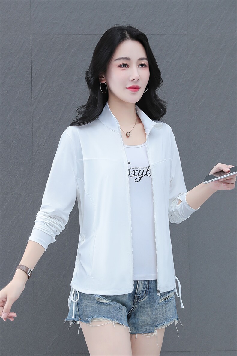 冰丝防晒衣女2024夏季新款冰感透气防紫外线连帽速干防晒服薄外套,女装防晒衣,燕颉服饰