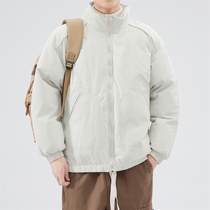 现货冬季美式休闲加厚雪山外套夹克立领纯色三防户外工装棉服图片