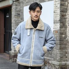 1模特外景冬季皮毛一体男加绒加厚夹克外套Z1929-P260大码M-5XL，男装夹克，电商D308