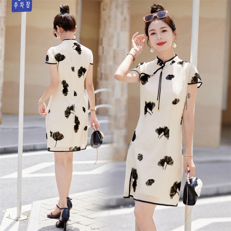 YGYL现货！现货！现货24夏季新款中长款旗袍，女装汉服/婚纱/旗袍/礼服，阳光伊恋