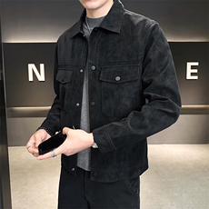 秋季皮衣外套男2025新款潮流帅气机车水洗皮夹克A313-1805-P145，男装皮衣，电商A313