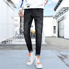 春款牛仔裤男潮牌修身男士休闲直筒韩版潮流小脚长裤子819-P40，男装牛仔裤，电商A318