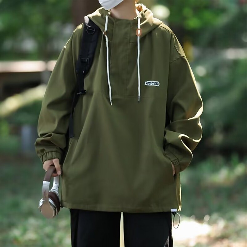 冲锋卫衣男韩版潮流连帽春季帅气2024新款ins宽松外套W5589-P42,男装夹克,星座412-2