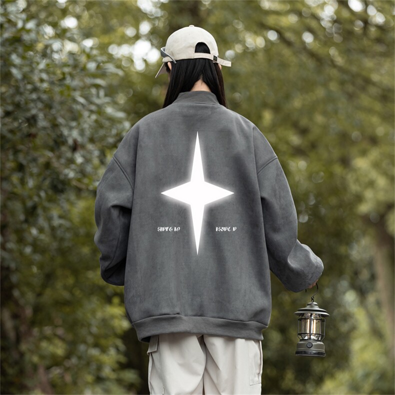 24春秋美式麂皮绒飞行棒球服中性风男女夹克外套JF3281-P80控108,男装夹克,电商B370