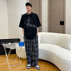 A450-T74-P50控价69夏季男女同款百搭印花T恤短袖，男装T恤，电商A450