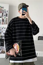 【】A003-T717-P40夏装条纹港风时尚T恤几物，男装T恤，电商A003