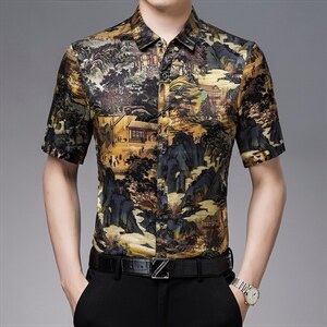 GBN8861夏季新款男式休闲衬衫短袖时尚衬衣P285图片