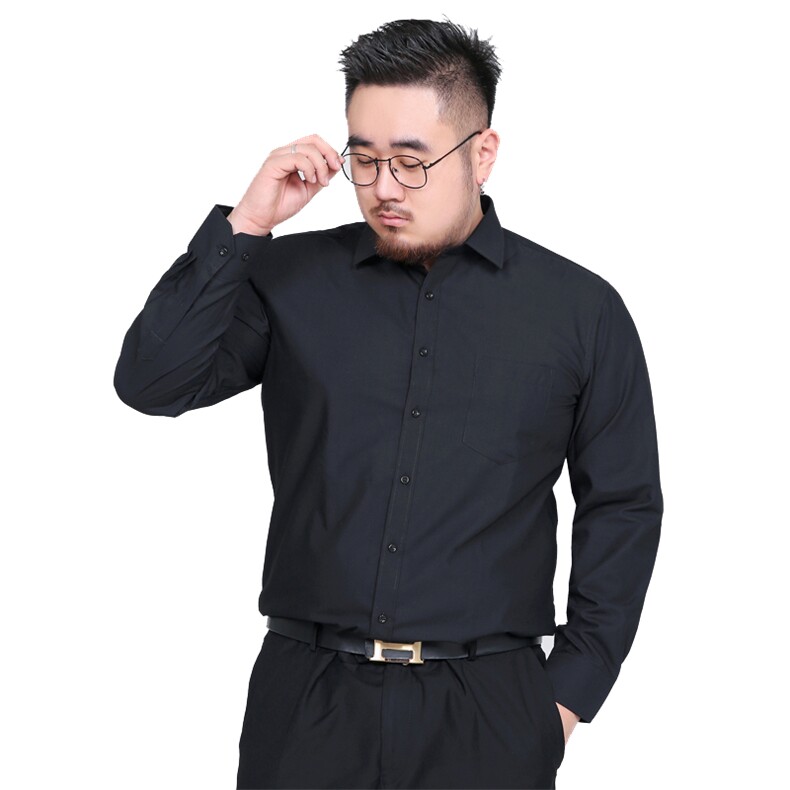 S-8XL秋装男士长袖衬衫大码男装休闲宽松衬衣加肥加大加1558款P55,男装衬衫,星座802