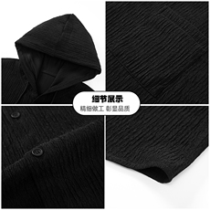 2023日系大码连帽排扣夹克男春季美式潮流垂感防晒衣外套J511-P45，男装夹克，电商A082