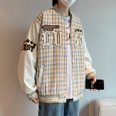 小香风外套女高级感炸街2023秋季新款美式复古刺绣棒球服CJ63P70，男装夹克，星座1116-2