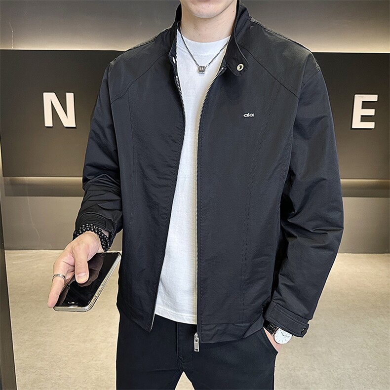 立领男夹克2025秋款店主风纯色休闲上衣男外套潮B317/7288/P115,男装夹克,电商B317