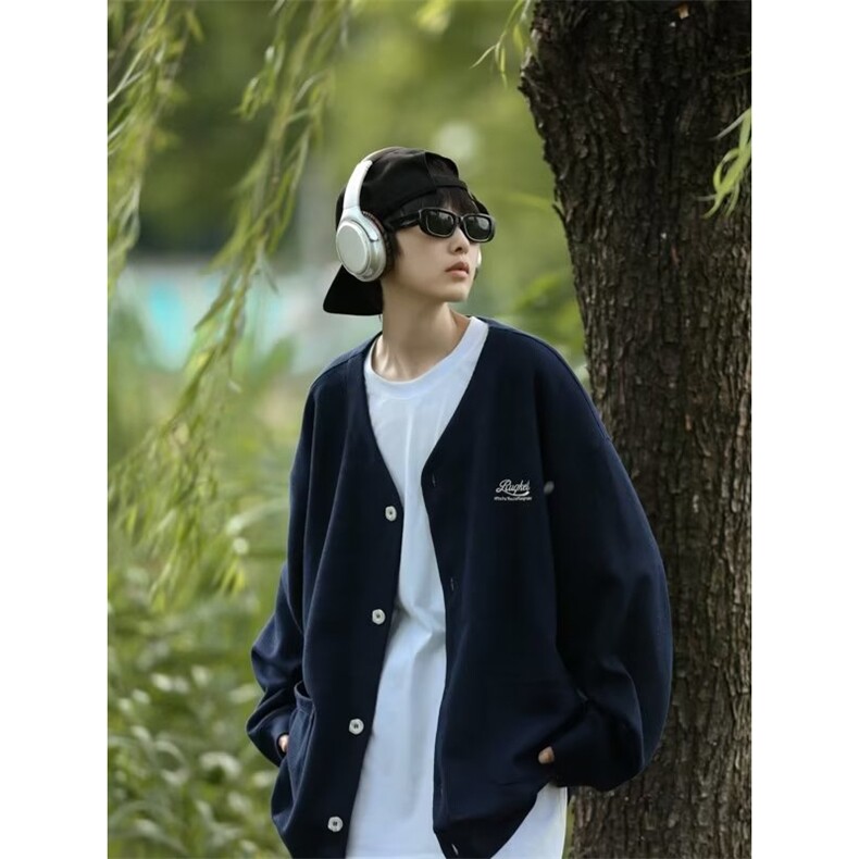 美式男慵懒风休闲华夫格开衫外套WF78P38,男装针织衫/毛衣,星座1116-2