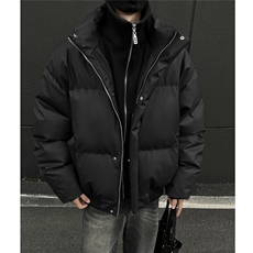 现货高品质供抖音供直播美式短款pu棉衣307A-M6708-P118，男装棉衣，星座307A