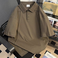 小众高级感polo衫短袖T恤男款夏季2025新款休闲美式上衣WB472-P43，男装Polo衫，星座412-2