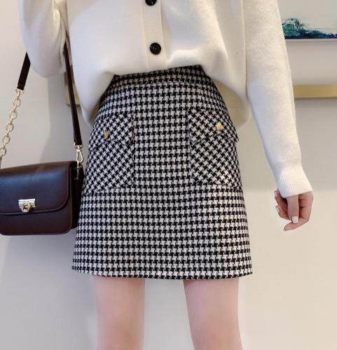 小千鸟格夏季新款短裙，女装，秀禾