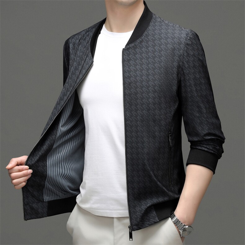 M55286-2钱塘2020-3春秋新款中年男士棒球领夹克简约休闲外套P108,男装夹克,钱塘207-3