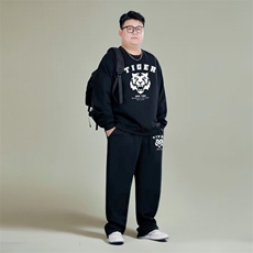 新款加绒男士休闲运动套装男潮胖子卫衣宽松长裤套装加肥加大，男装休闲套装，星座1210-1