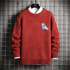 加厚加绒毛衣男大码毛线衣男针织衫M19262-P45加绒款-P65网格，男装针织衫/毛衣，电商A040A