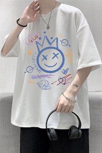 HT73180-P22 华夫格t恤男短袖男大码五分袖 大皂风图片