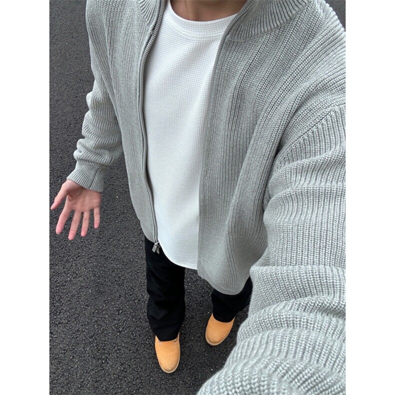 【有货】cleanfit拉链开衫毛衣外套男款针织衫M5653LL-特P55图片