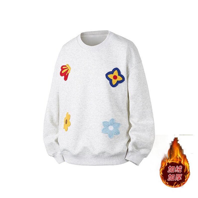 G63-常规特P47加绒特P53奥利绒华棉花卉刺绣圆领卫衣，男装卫衣，电商B369（原A024）