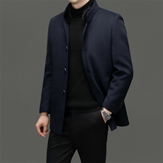CKYC313钱塘2020-2新款商务休闲冬季厚款中年男士毛呢外套P390，男装毛呢大衣，钱塘207-2