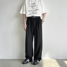 2024夏季新款小众设计感西裤男潮牌宽松阔腿长裤现货K7808-P35，男装休闲裤，星座512-3