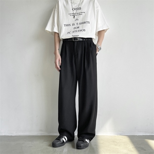 2024夏季新款小众设计感西裤男潮牌宽松阔腿长裤 现货 K7808-P35图片