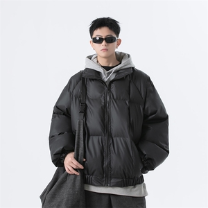 档口图 吐司方格pu皮蓬松保暖棉服防水棉衣M2509-P95图片