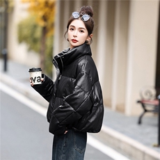 蛋白皮短款羽绒服女冬季2026新款小个子今年流行宝款加厚保暖外套，女装羽绒服，意芙