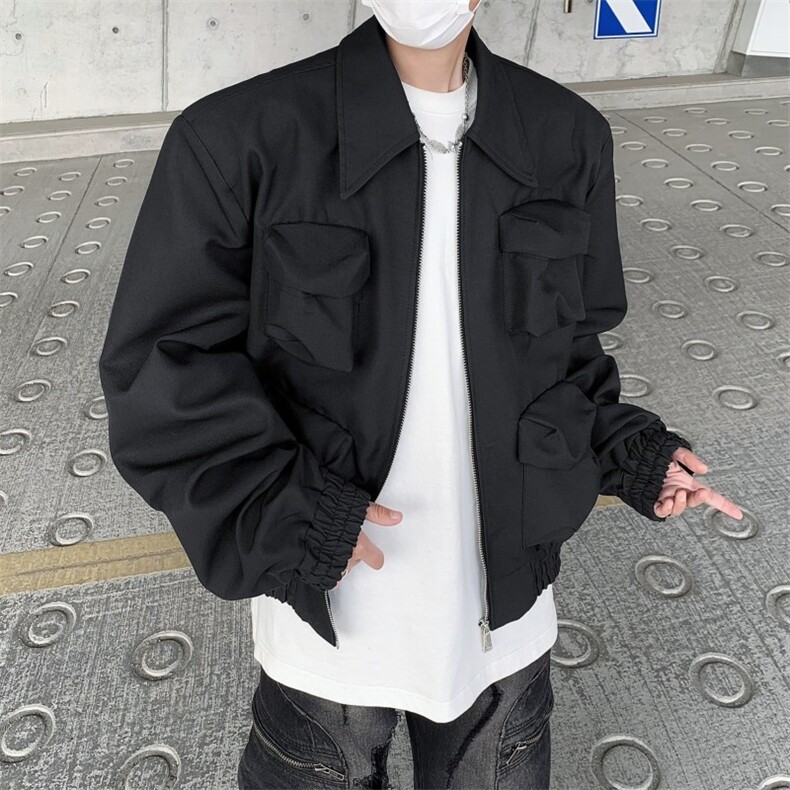 春秋美式潮牌多口袋设计夹克男高级感小众宽松外套JK2543,男装夹克,星座302B-2