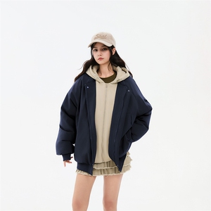 !潮流冬季连帽拉链加绒加厚棉衣情侣撞色棉服外套 MY5567-P78图片