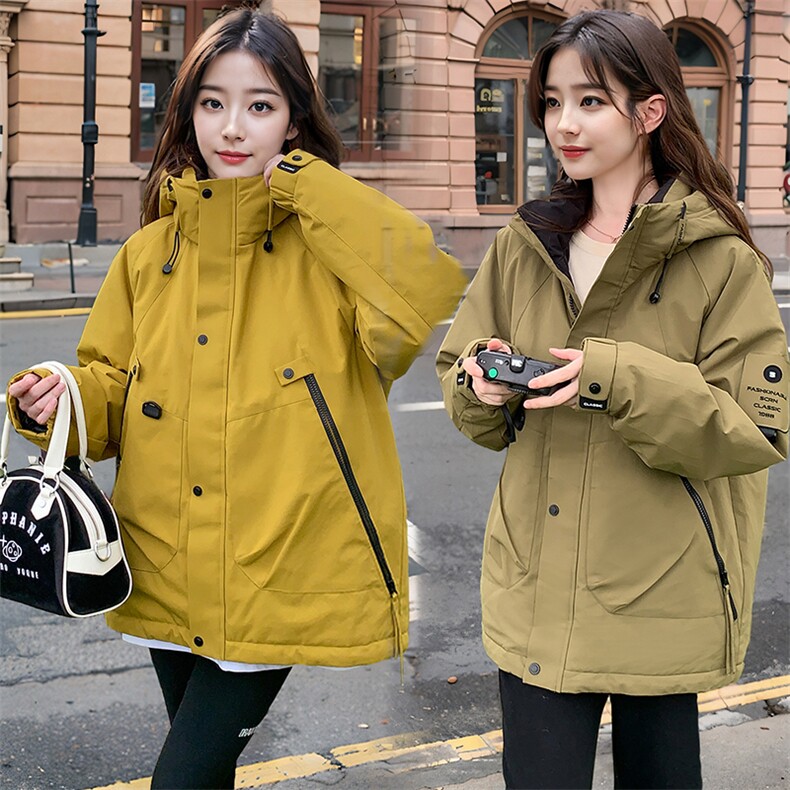 现货秒发2024冬装新款加厚韩版保暖棉衣棉服冲锋衣外套，女装棉衣/棉服，星宇服饰