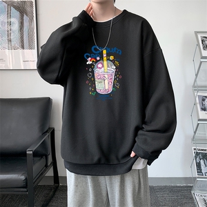 华夫格卫衣圆领卫衣男大码长袖t恤男外套HW76332-P30